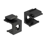 DeLock Keystone - Copertura nera con passante da 8 mm, 4 pezzi