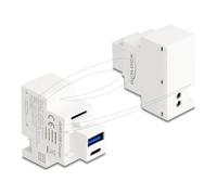 Delock Keystone Modulo con USB Typ-A e Type-C Porta di ricarica PD 20 41483