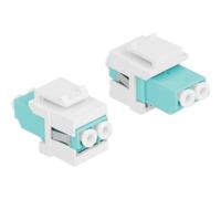 Delock Keystone Modulo LC Duplex Bu zu aqua/white Cavo Rete Fibra 86817