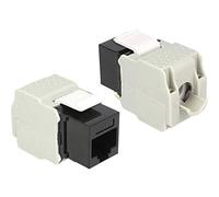 Delock Keystone RJ45 - Presa LSA senza attrezzi, Cat.6 UTP, colore: Nero