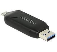 DELOCK LECTOR DE TARJETAS OTG MICRO USB + MACHO USB 3.0 A