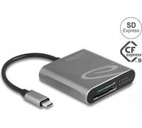 DeLOCK 91000 lettore di schede USB 3.2 Gen 2 (3.1 Gen 2) Type-C Grigio