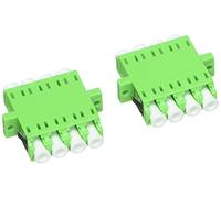 DeLock LWL - Giunto LC Quad Femmina a LC Quad Femmina, 2 Pezzi, Colore: Verde