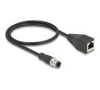 Delock M12 Adapterkabel D-kodiert Stecker zu RJ45 Buchse Cavo Rete CAT 60067