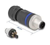 Delock M12 Connettore A codificato 8 pin maschio per montaggio con 60535