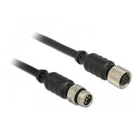 DELOCK M8 - Cavo per sensore/attuatore, 6 pin maschio a 6 pin, impermeabile, 1 m