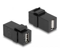 DeLOCK Mã³Dulo Keystone USB 2.0 A Femmina > USB 2.0 A Nero Marca