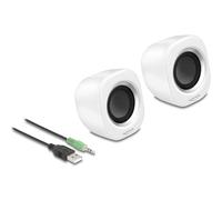 DeLOCK Mini altoparlante stereo PC con jack stereo da 3,5 mm maschio e USB alimentato