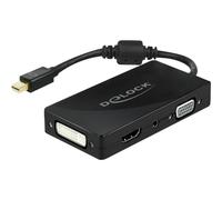 DELOCK 62073 - Adattatore DisplayPort, connettore Mini DP su VGA/HDMI/DVI