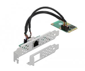 Delock Mini PCIe I/O PCIe full-size 1 x RJ45 Gigabit LAN - Nouvo