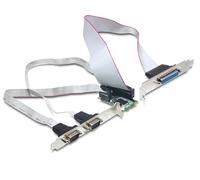 DELOCK 95232 - RS232 DB25 a 3 porte, parallela, seriale, miniPCI full size