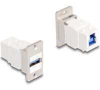 Delock Modulo Keystone con montaggio a pannello USB 5 Gbps da tipo A femmina a tipo B (67164) NEW