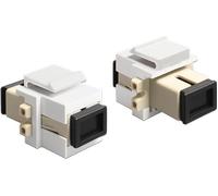 Delock Modulo Keystone da jack SC simplex a jack SC simplex beige / bianco NEW