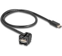 Delock Modulo Keystone da USB 2.0 A femmina a USB Type-C maschio 250°