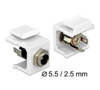 Delock Modulo Keystone DC 5,5 x 2,5 mm jack bianco