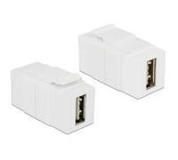 Delock Modulo Keystone EASY-USB 2.0 A femmina EASY-USB 2.0 A femmina bianco