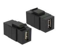 Delock Modulo Keystone EASY-USB 2.0 A femmina EASY-USB 2.0 A femmina nero