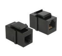 Delock Modulo Keystone Jack RJ12 Jack RJ12 Cat3 nero