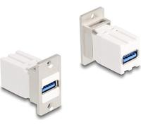Delock Modulo Keystone per montaggio a pannello con accoppiamento USB 5 Gbps Tipo A femmina a (67165)