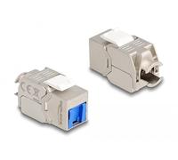 DeLOCK Modulo Keystone RJ45 Femmina a LSA Cat.6A Senza Attrezzi con Copertura Antipolvere Blu Marca
