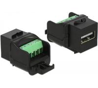 Delock Modulo Keystone USB 2.0 A femmina a morsettiera nera NEW