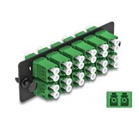 Delock Pannello adattatore in fibra ottica LC Duplex APC 12 porte, verde