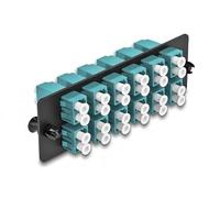 Delock Pannello adattatore in fibra ottica LC Duplex OM4 12 porte Aqua