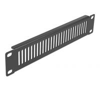 Delock Pannello armadio di rete 10″ con prese d'aria verticale 1U nero