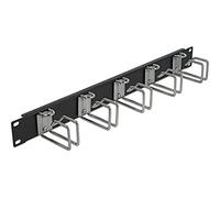 DeLock - Pannello di gestione cavi da 19", colore: Nero