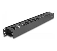 Delock Pannello di gestione dei cavi da 19? con 2 aperture 1U nero 67021