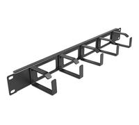Delock Pannello di gestione dei cavi da 19", con 4 aperture e 5 staffe