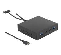 DELOCK 64057 - Pannello frontale, 3,5'', USB 3.1, 2x Typ-A, 2x Typ-C