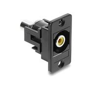 DeLOCK Pannello Mount RCA femmina a presa RCA giallo/nero