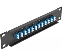 Delock Pannello patch in fibra ottica da 10" 12 porte LC duplex blu 1 U nero NEW