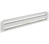 DeLOCK Pannello Patch Keystone 48 Porte con Guide di Scarico 2U Grigio
