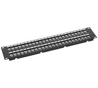 DeLOCK Pannello Patch Keystone 48 Porte con Guide di Scarico 2U Nero