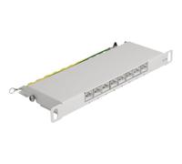 Delock Patch Panel da 10? a 8 porte Cat.6A 0,5U grigio Grigio Metallo 66871