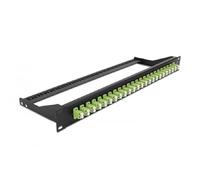 Delock - Patch Panel - Rack montierbar - LC Duplex MM X 24 - Schwarz, hellgrün - 1U - 48,3 cm (19) (43391)