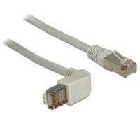 DeLock Cavo di rete RJ45 83644 Cat.6A S/FTP (S-STP) angolato verso l'alto/diritto 0,5 m