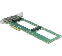 DELOCK 90091 - PCIe 4.0 x8 > 2x U.2 NVMe SFF-8639, biforcazione
