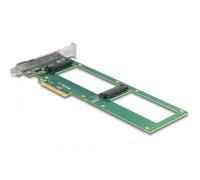 DELOCK 90091 - PCIe 4.0 x8 > 2x U.2 NVMe SFF-8639, biforcazione