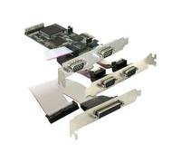 Delock PCI Express card 4 x serial 1x parallel PCIe Moschip Windows 89177