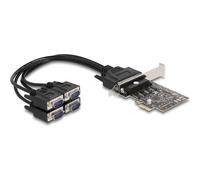 Delock PCI Express Karte zu 4 x Seriell RS-232 Adattatore 66324