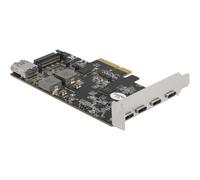 DeLOCK Scheda PCI Express x4 per 4 x USB Type-C 1 x USB Tipo-A - SuperSpeed USB 10 Gbps - Fattore di forma a basso profilo (Delock PCI Express x4 Karte zu 4x USB Type-C ext. 1x USB Type-A int. SuperSp