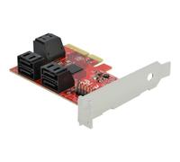 Delock PCI Express x4 Karte 6 Port SATA Low Profile Controllore Serial 89042