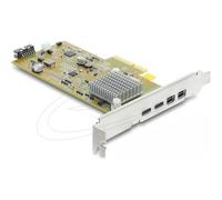 Delock PCI Express x4 Karte zu 2 x extern USB Type-C? 40 Gbps (DP Alt Mode) Buchse ? Low Profile Formfaktor (91372)