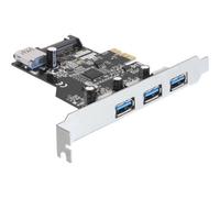 Delock PCIe Card> 3 x ex+ 1 in USB 3.0 Controllore Serial ATA 480 MB/s 89301