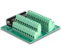 Delock Presa D-Sub HD a 44 pin su morsettiera per guida DIN NEW