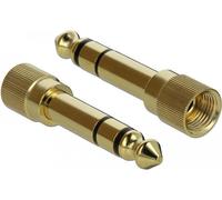 Delock Prolunga del cavo a spirale da 3,5 mm a 3 pin da spina jack a presa jack con adattatore a vite da 6,35 mm 2 m NEW