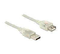 DELOCK - Prolunga USB 2.0 tipo A maschio > USB 2.0 tipo A femmina 1,5 m trasparente